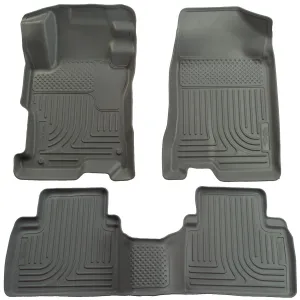2006-2011 Honda Civic 4 Door Front & 2nd Seat Floor Liners - Grey