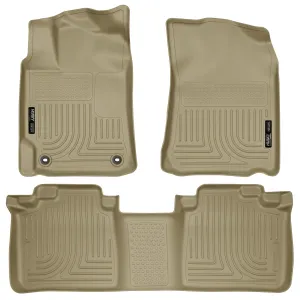 2012-2015 Toyota Camry Front & 2nd Seat Floor Liners - Tan