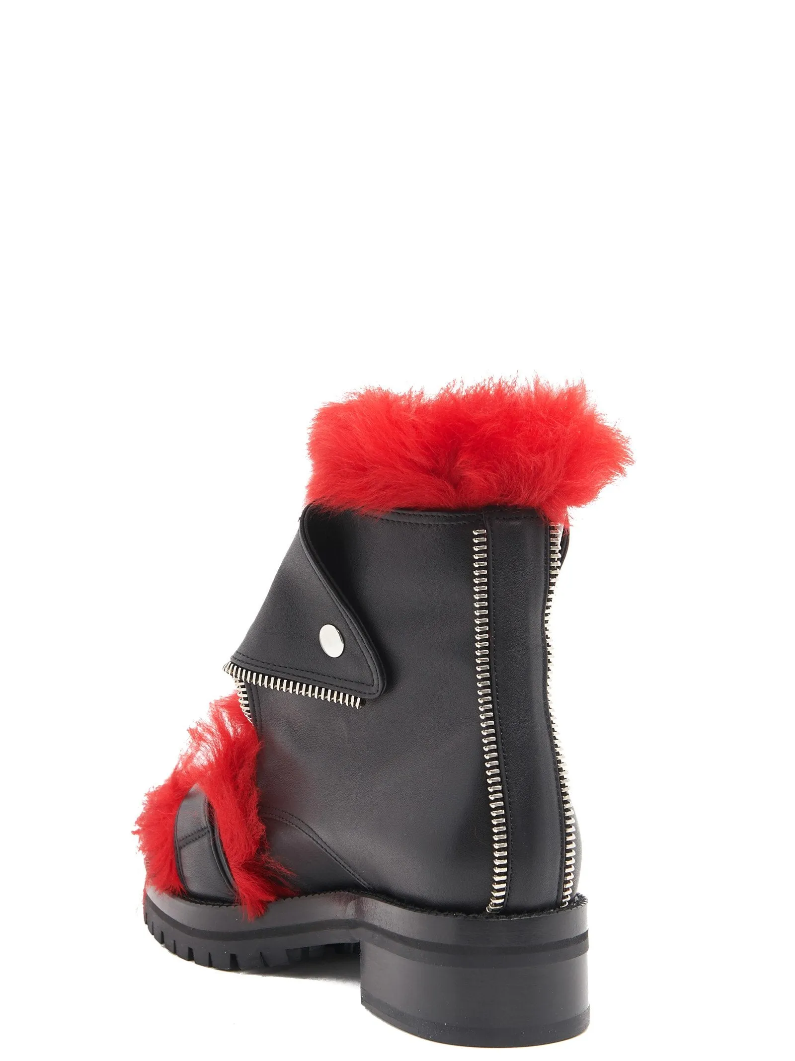 Alexander McQueen Shearling Biker Boots