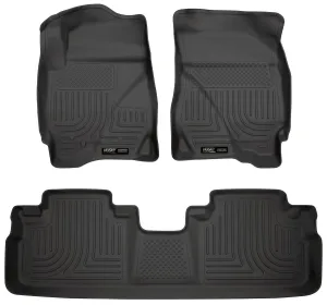 Ford Escape / Mazda Tribute / Mercury Mariner Front & 2nd Seat Floor Liners - Black